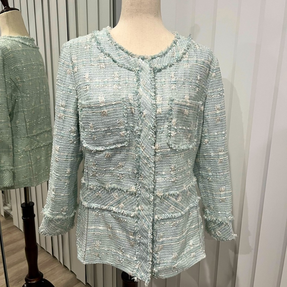 Lafayette 148 New York jacket/blazer light blue size 12 as new